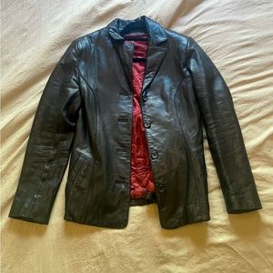 Black Leather Blazer